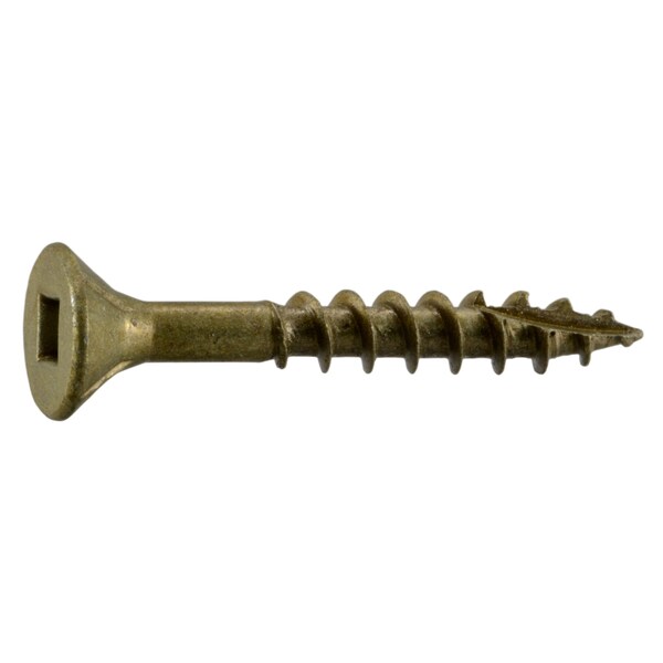 Buildright Deck Screw, #7 x 1-1/4 in, Steel, Flat Head, Square Drive, 1099 PK 53877 - main